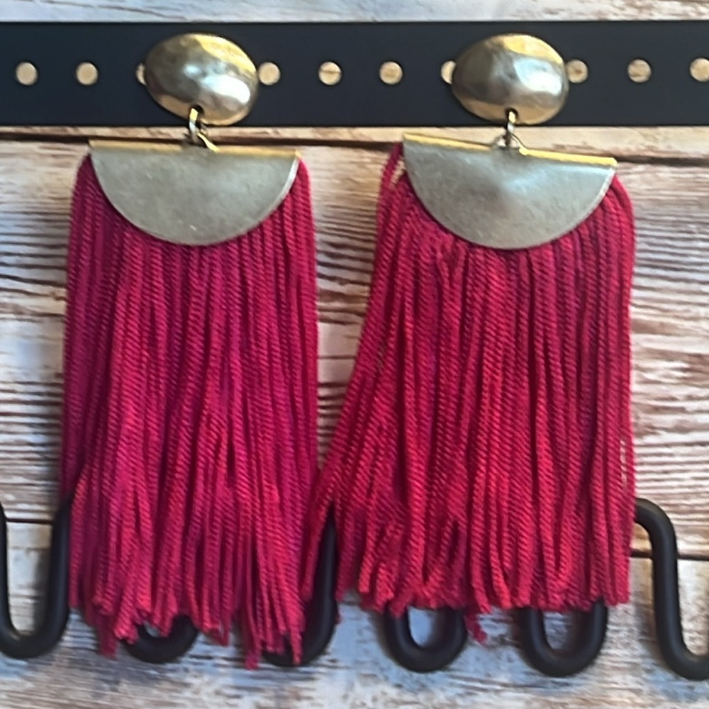 Colorado Kitty Pink Hand Crafted Tassel Earrings
